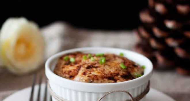 Canelones de carrilleras con crema de setas