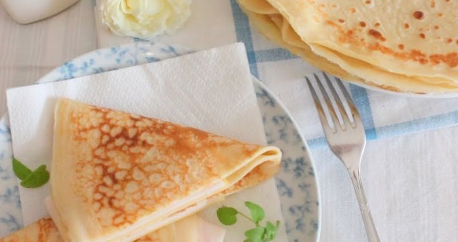 Crepes de jamón y queso