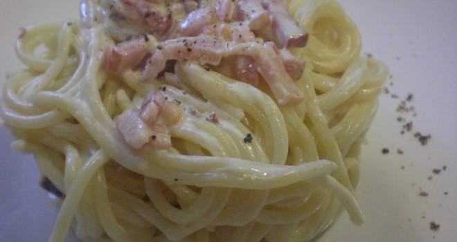 Espaguettis a la carbonara