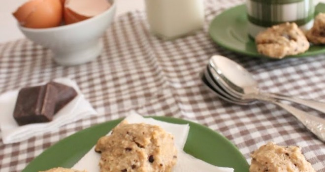 Galletas de coco y chocolate sin forma