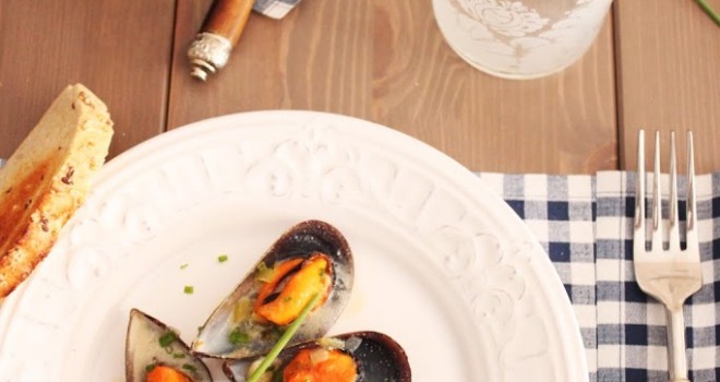 Mejillones con crema a la cerveza