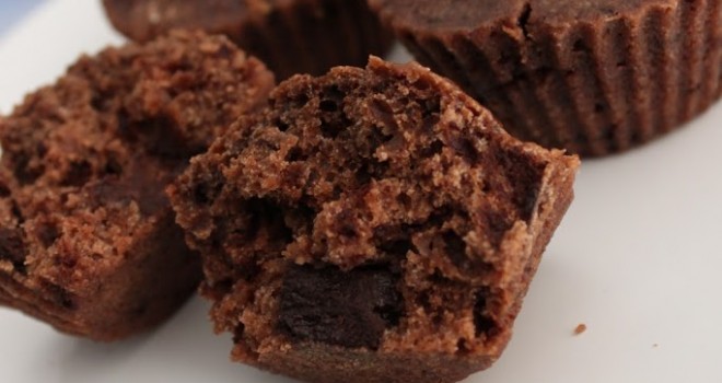 Muffins de chocolate con pepitas