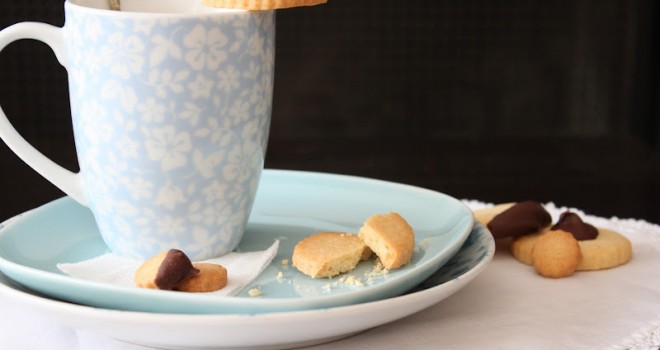 Galletas de mantequilla con chocolate para la primavera