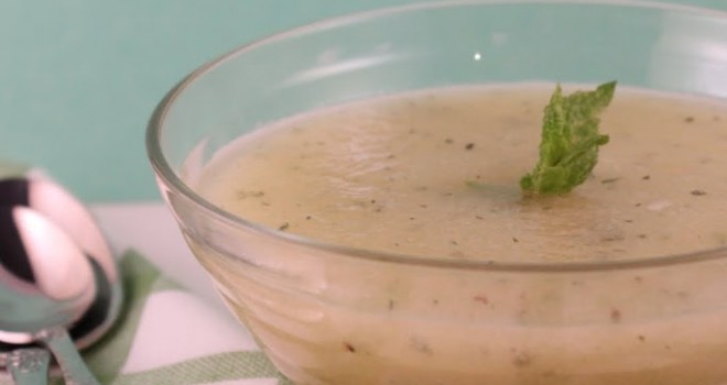 Sopa melón con Galletas Saladas de Jamón