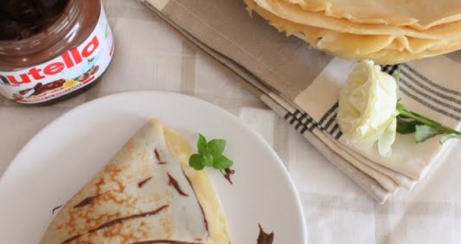 Crepes de crema de chocolate (Nutella)