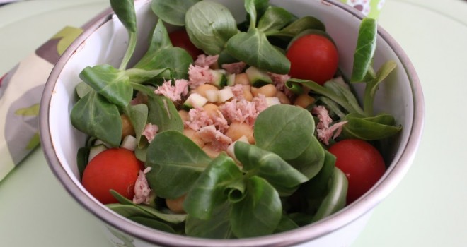 Ensalada de garbanzos especial tupper